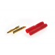 Connector : 2.0mm gold plated plug with red housing (10pcs)