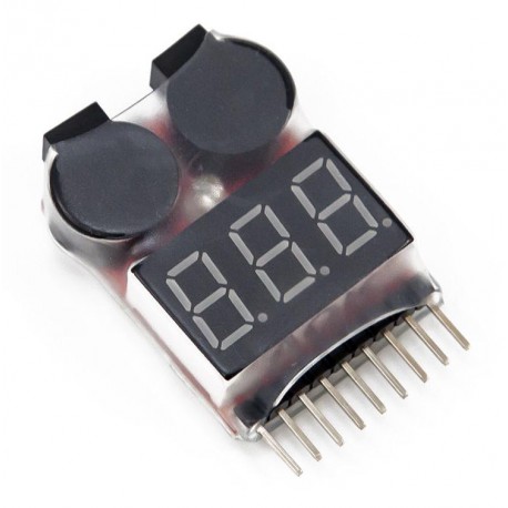 Volt Checker & Low Volt Buzzer - 1 to 8s Lipo/Li-ion/NiMH/LiFe