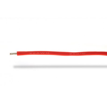 20AWG (0,50mm²) silicone wire, red - 1m