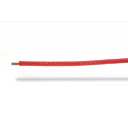 22AWG (0,32mm²) silicone wire, red - 1m