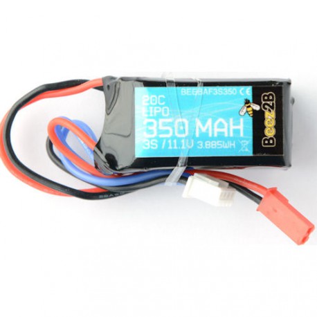 DISC.. 3S 11.1v 350mAh 20C Lipo Battery (23 x 22 x 42mm - 45g - Bec)