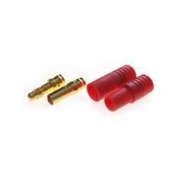 Connector : 3,5mm gold plated plug with red housing (10pcs)