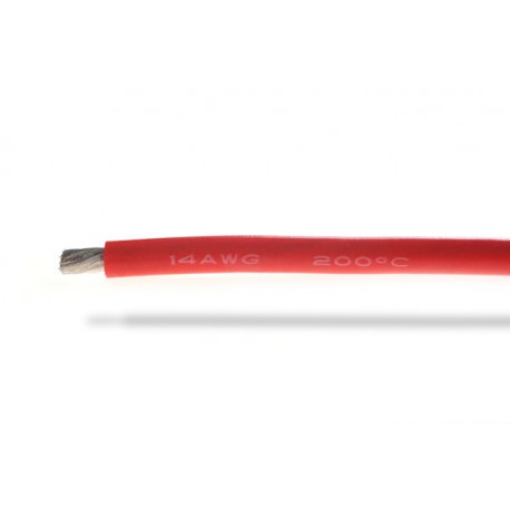 14AWG (2,12mm²) silicone wire, red - 1m