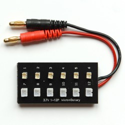 Charge lead for 1S Lipo 12 port : 6x MCX, MSR & 6x MCPX