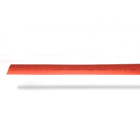 Tube gaine Thermoretractable 8mm rouge - 1m