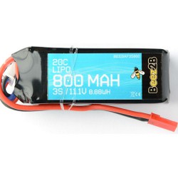 DISC.. 3S 11.1v 800mAh 20C Lipo Battery (20 x 26 x 70mm - 76g - Bec)