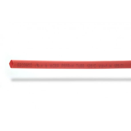 6mm thick shrink tube red - 1m