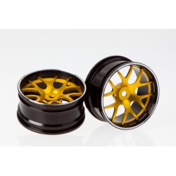 DISC.. Corvette GT2, CNC Alloy Rims (gold / black)