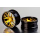 DISC.. Corvette GT2, CNC Alloy Rims (gold / black)