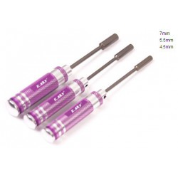 DISC.(4.5+5.5+7.0mm) 3pcs Hexagonal socket set (purple) (EK1-T013)