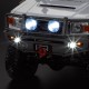 Bumper with LEDs aluminium black 1/10 Truck