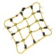 Luggage net with hooks (150 x 120 mm) - yellow