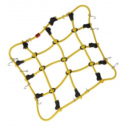 Luggage net with hooks (150 x 120 mm) - yellow