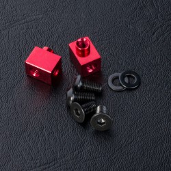 Alum. short servo mount set (red)