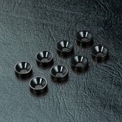 M3 Alum. countersunk spacer (black) (8)