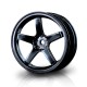 Silver black 5 spokes wheel (+3) (4)