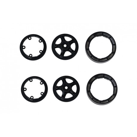 DISC.. 1/18 Eazy RC : Star Style Wheels plastic parts Set