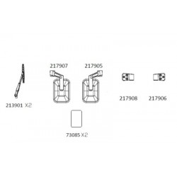 JT4 Rearview Mirror + Wiper Kit