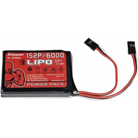 transmitter battery LiPo 1S2P/6000 TX