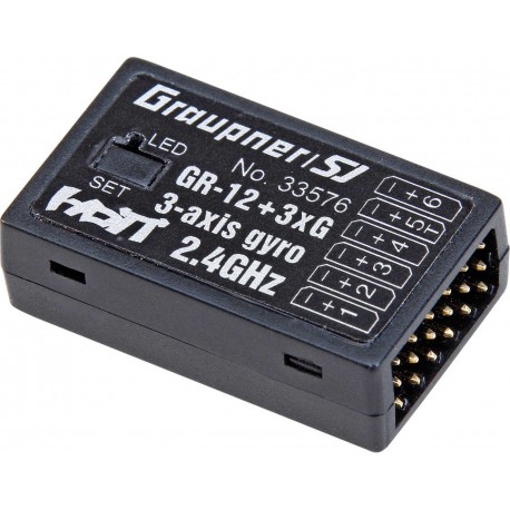 GR-12 + 3xG HoTT- 2.4 GHz receiver