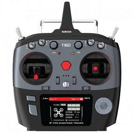 T16D 12-Channels radio (Mode 1) with R16F Receiver