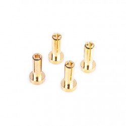 4mm Gold Connectors - 14mm length (4 pcs.)