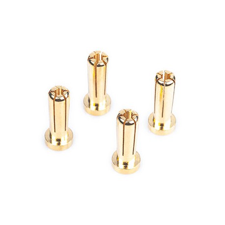 5mm Gold Connectors - 18mm length (4 pcs.)