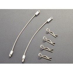 Body Clips (4pcs.) with Metal cord 120mm (2pcs.)