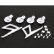 MR200 Motor Mounts and Parts set (White)