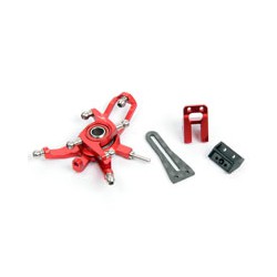 Alu. Swash Plate V2 w/ Back AR Guide (Red) - Blade 130X